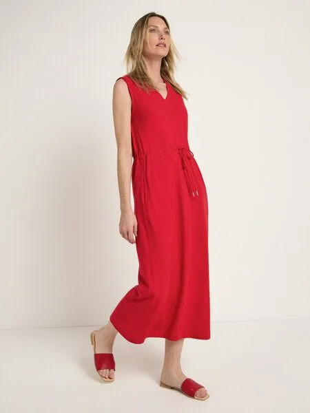 LANIUS LANIUS Maxikleid (GOTS) aus Bio-Baumwolle, Red, – Produktbild 2 von 4