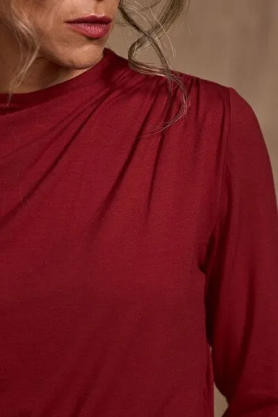 KOKOworld KOKOworld Rollkragenpullover Camino aus EcoVero-Viskose, Terracotta (braun), – Produktbild 3 von 4