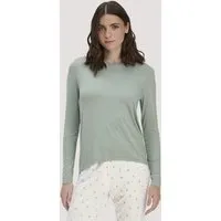 hessnatur hessnatur Langarm Schlafshirt Regular PURE FLOW aus TENCEL Modal, Mattgrün, – Produktbild 1 von 1
