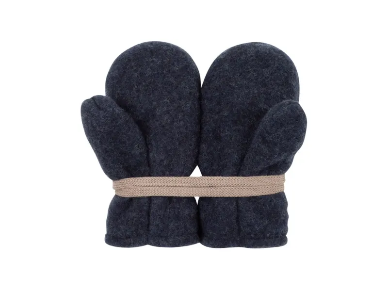 Pure pure by Bauer PURE PURE by Bauer Baby Handschuhe Fäustlinge Bio-Merinowolle Fleece marine Gr. 1 (6-12 Monate), Blau, – Produktbild 1 von 1
