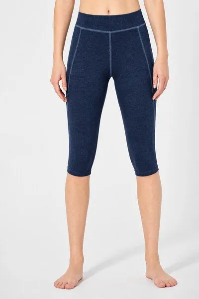 HempAge HempAge Yoga Leggins Hanf/Biobaumwolle, Navy (blau), – Produktbild 2 von 4