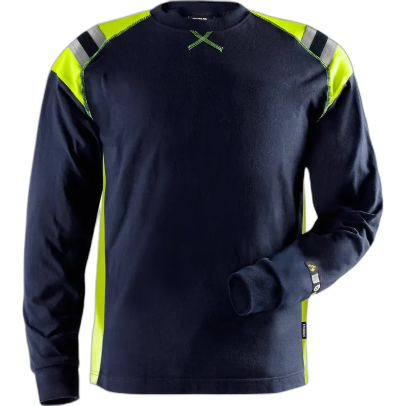 Fristads Langarmshirt Fristads 7072 TFLH, Bleu, – Produktbild 1 von 1