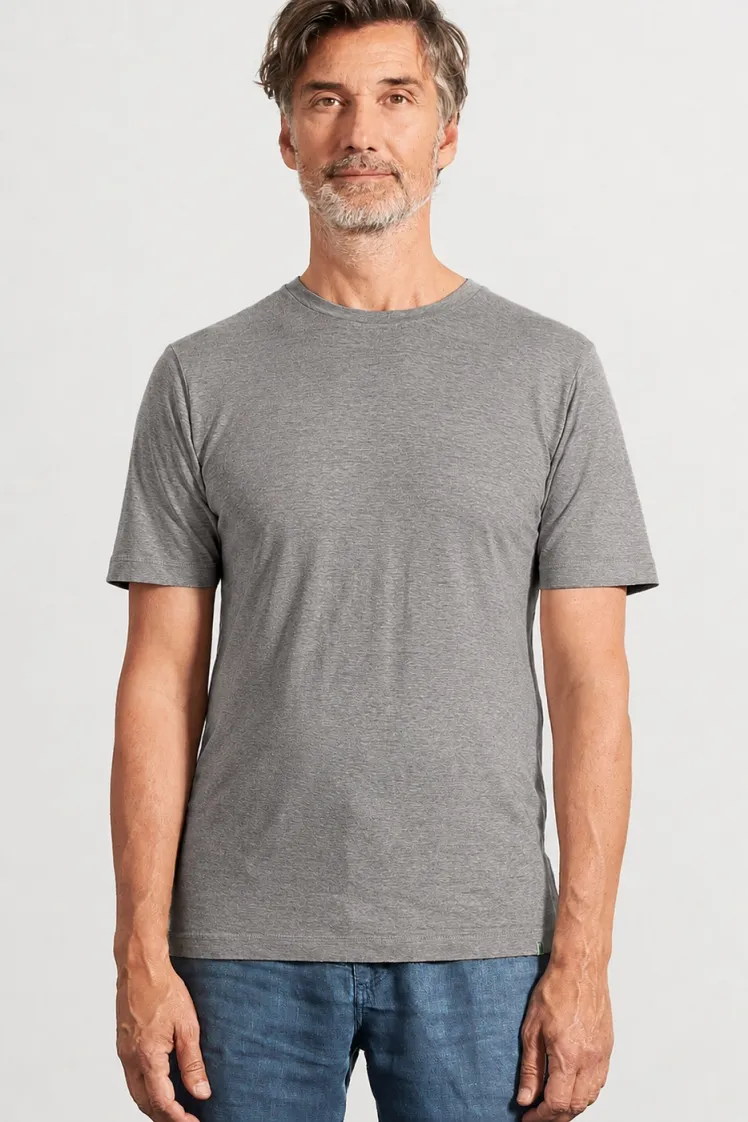 HempAge Hempage Herren vegan T-Shirt Slim Fit Taupe, Beige, – Produktbild 2 von 2