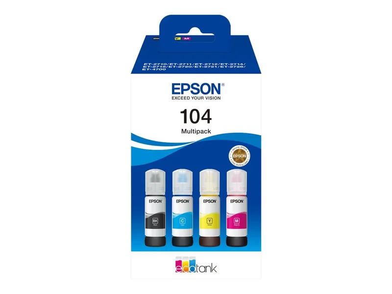 Epson Epson Tinten 104 schwarz, cyan, magenta, gelb, 4er-Set – Produktbild 4 von 4