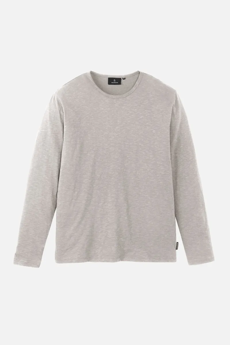 recolution Recolution Herren vegan Longsleeve Maca Grau, Grau, – Produktbild 1 von 1