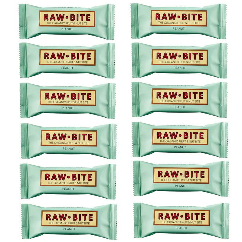 Organic Friends & Sports Organic Friends & Sports RAW BITE PEANUT 12er Pack 12X50 g – Produktbild 1 von 1