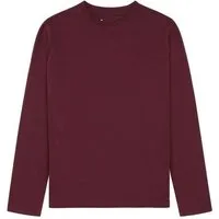 KnowledgeCotton Apparel KnowledgeCotton Apparel Basic Pima-Baumwoll-Shirt mit langen Ärmeln - Bio-Baumwolle GOTS/Vegan, Rot (fig), – Produktbild 1 von 1
