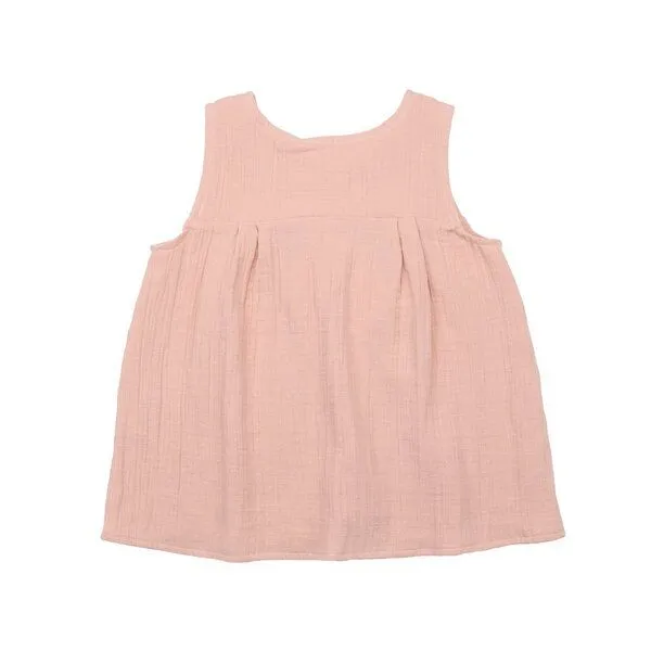 Walkiddy Öko-Friendly GOTS-Zertifizierte Biobaumwolle Flowers & Leaves Bluse - Rosa – Walkiddy, Pink, – Produktbild 2 von 3
