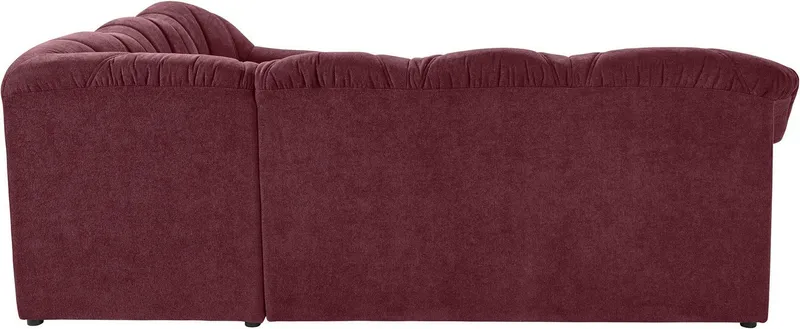 DOMO collection Ecksofa Papenburg B/T/H: 242/190/84 cm L-Form, wahlweise mit Bettfunktion, Langer Schenkel links oder rechts, Lila, – Produktbild 5 von 5