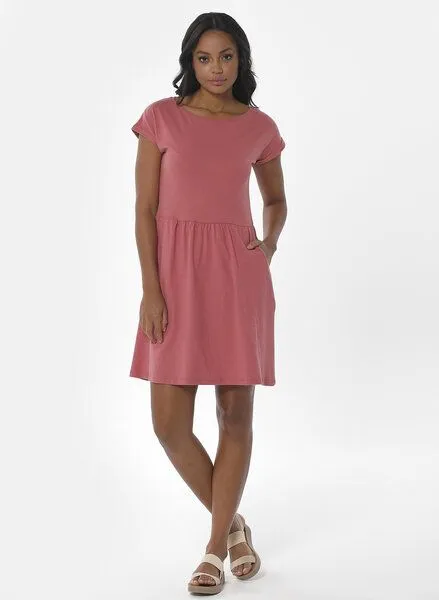 ORGANICATION ORGANICATION Slub-Jersey-Kleid aus Bio-Baumwolle, Rosa (desert rose), – Produktbild 1 von 4