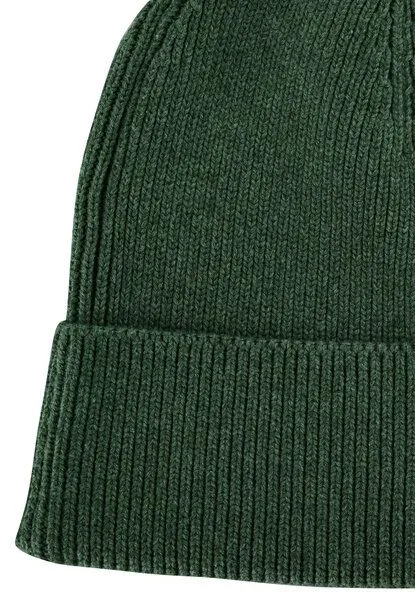 MELA MELA Rippstrick Mütze Style KALI aus 100% Bio-Baumwolle, Deep forest melange, – Produktbild 4 von 4