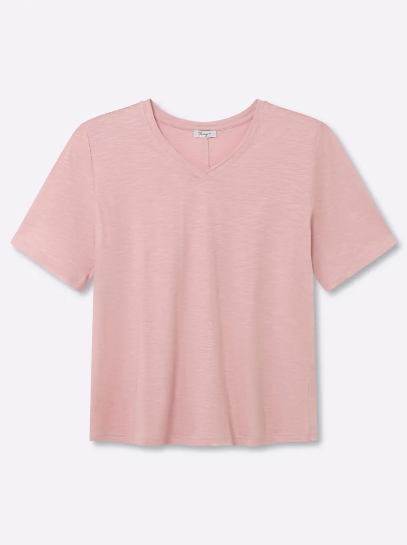 sheego V-Shirt hortensie, Hortensie, – Produktbild 1 von 2