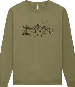 Spreecult Spreecult Elsewhere - Unisex Sweatshirt - Bio und Fair - Wald Natur Nacht Berge – Produktbild 1 von 1