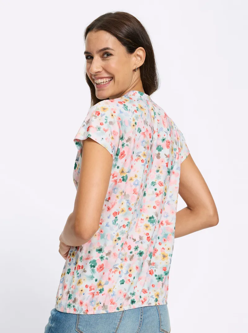 Witt Print-Shirt, Ecru-flamingo-bedruckt, – Produktbild 2 von 2