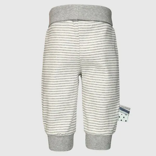 OrganicEra Baby-Hose mit Gummiband, gestreift 'OrganicEra' aus Bio-Baumwolle, Grau, – Produktbild 3 von 4