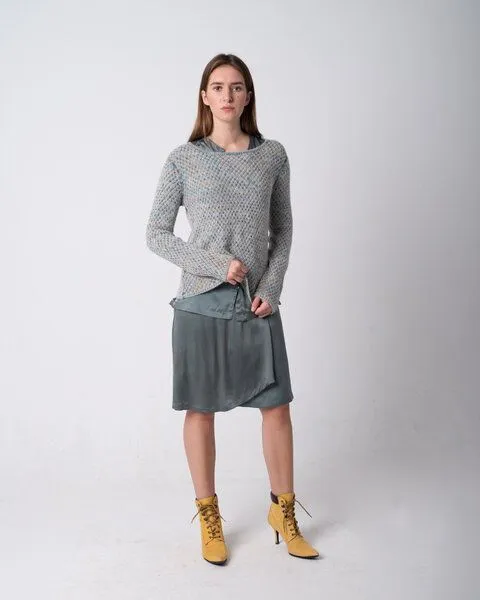 Alma & Lovis Alma & Lovis Wendepullover aus Baby-Aplaka | Handpaint Pullover, Mint, – Produktbild 1 von 4