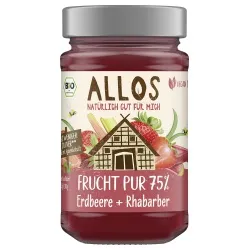 Allos Allos Erdbeer-Rhabarber-Fruchtaufstrich Frucht Pur – Produktbild 1 von 1