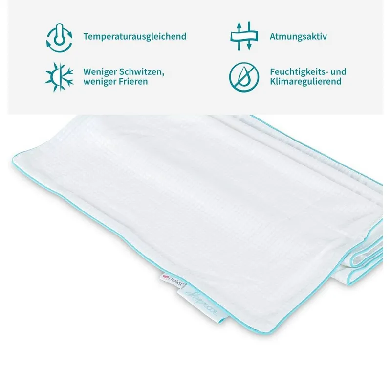 SleepCOOL Kissenbezug Temperaturregulierende Kissenhülle m. Kühleffekt- COOL.STER, (1 Stück), Funktionsmaterial, Weiß, – Produktbild 2 von 5