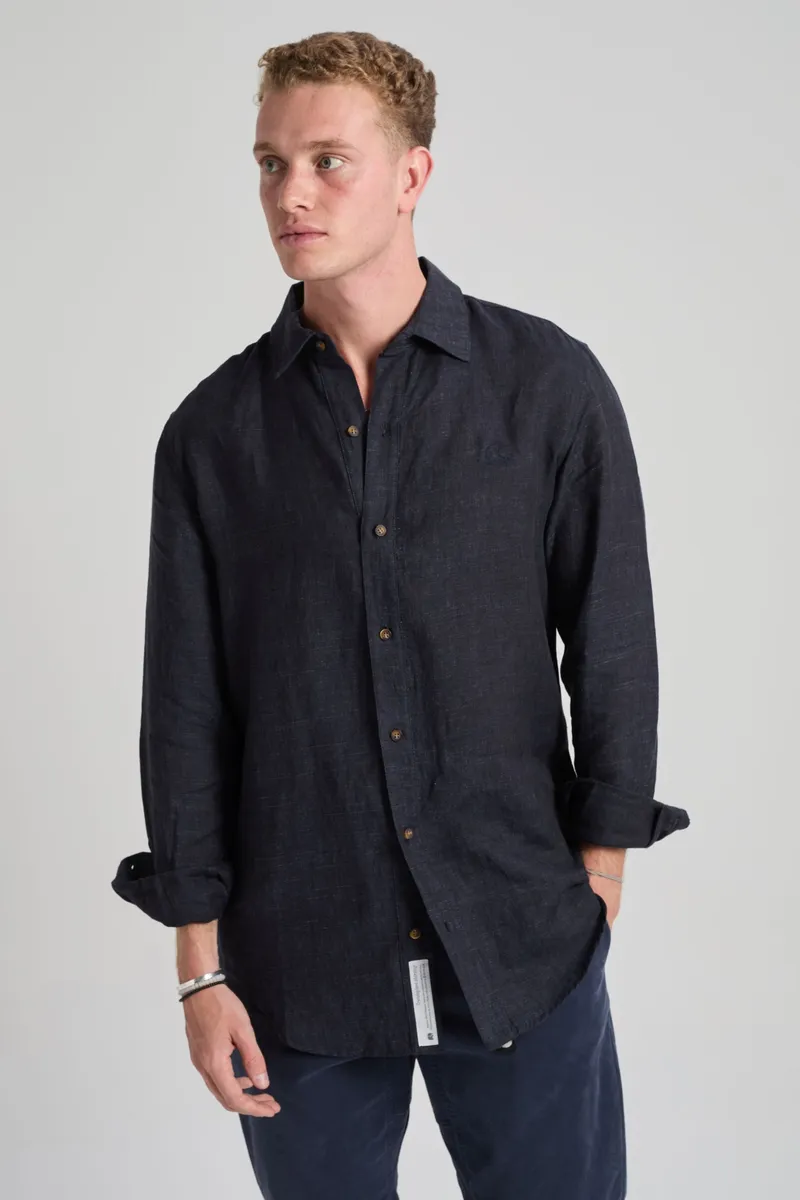 Trendsplant Trendsplant Herren vegan Hemd Recovo X Trendsplant Postiguet Tiefblau, Extra dunkelblau, – Produktbild 2 von 2