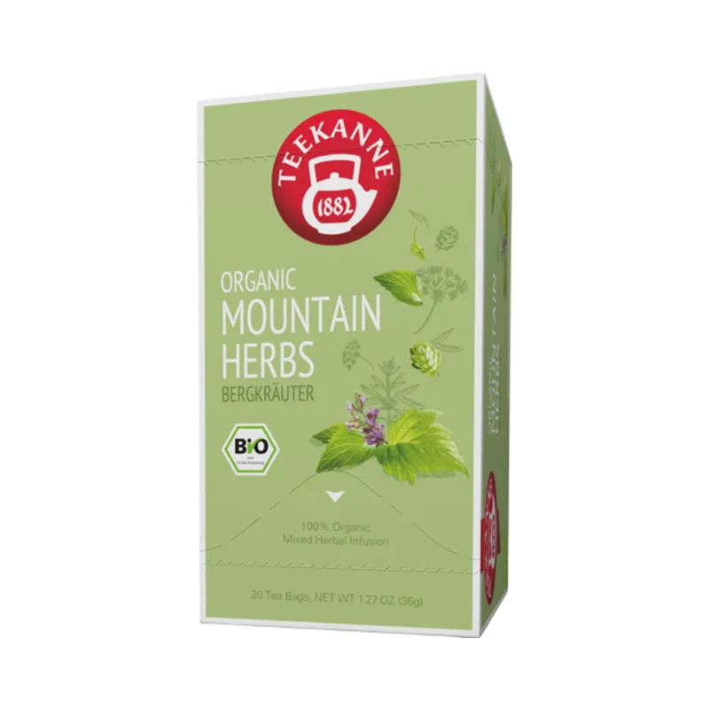 Teekanne Teekanne BIO Organic Mountain Herbs, Bio Bergkräuter, Kräutertee, Teebeutel im Kuvert, 2. Entnahmefach/displaytauglich, 36g – Produktbild 2 von 3