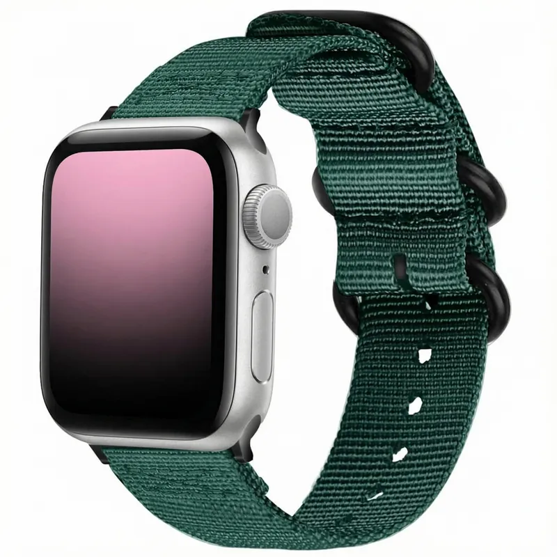 imoshion imoshion Robustes Nylonarmband für Apple Watch | 38/40/41/42 mm, Dunkelgrün, – Produktbild 1 von 1