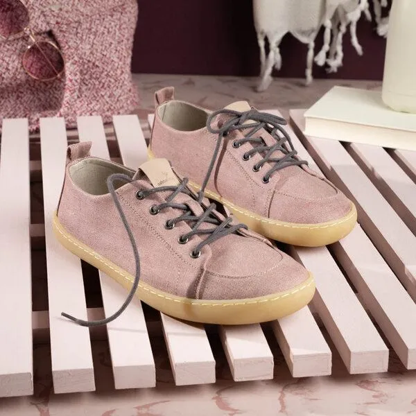nahtur-design nahtur-design Barfußschuhe aus Bioleinen mit Kautschuksohle unisex, Rosa, – Produktbild 5 von 8
