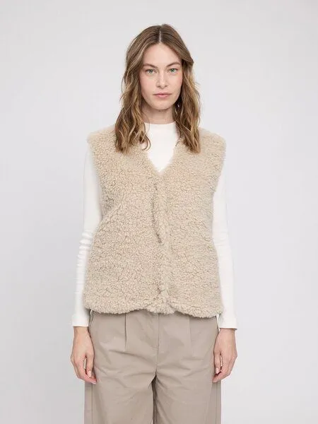 Mazine Mazine Damen Faux-Fur Weste, Natural (weiß), – Produktbild 4 von 4
