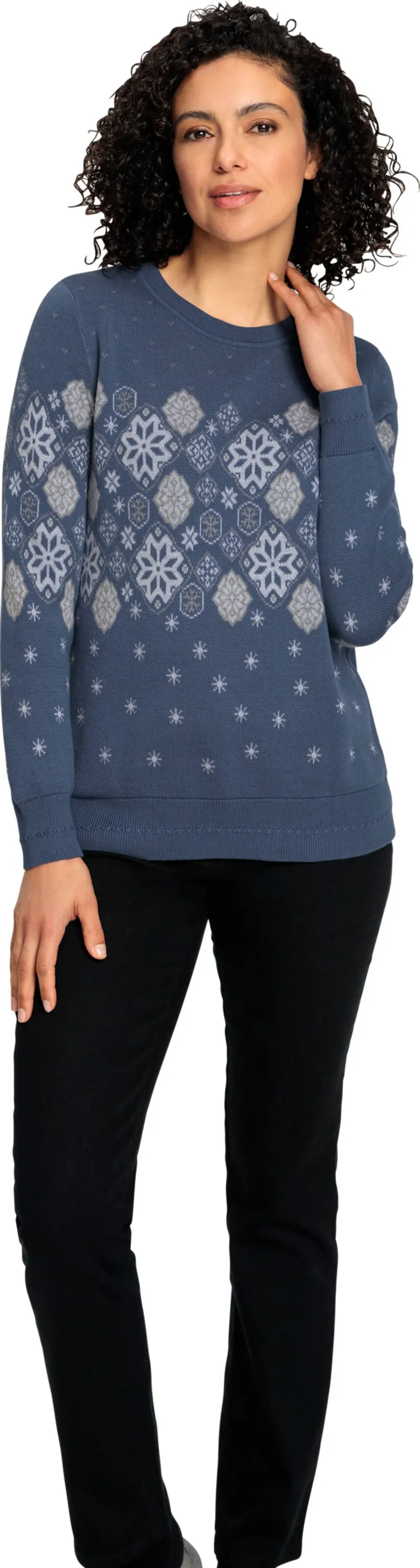 Witt Jacquard-Pullover rauchblau-gemustert, Rauchblau-gemustert, – Produktbild 2 von 2