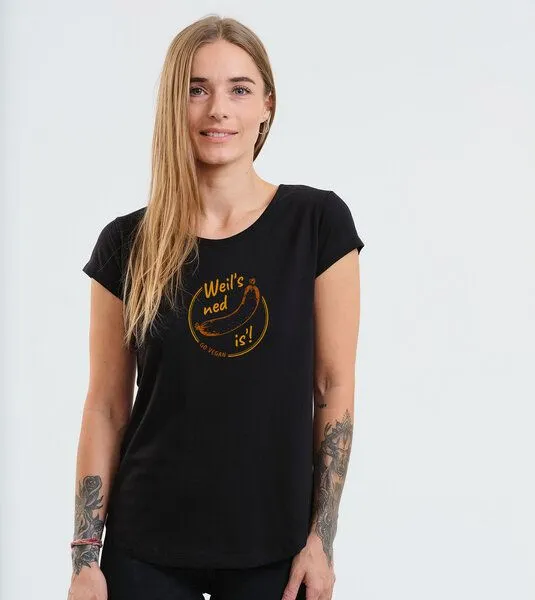 Gary Mash GARY MASH Shirt Asheville Weil’s ned wurscht is‘! aus Bio-Baumwolle, Schwarz, – Produktbild 3 von 4
