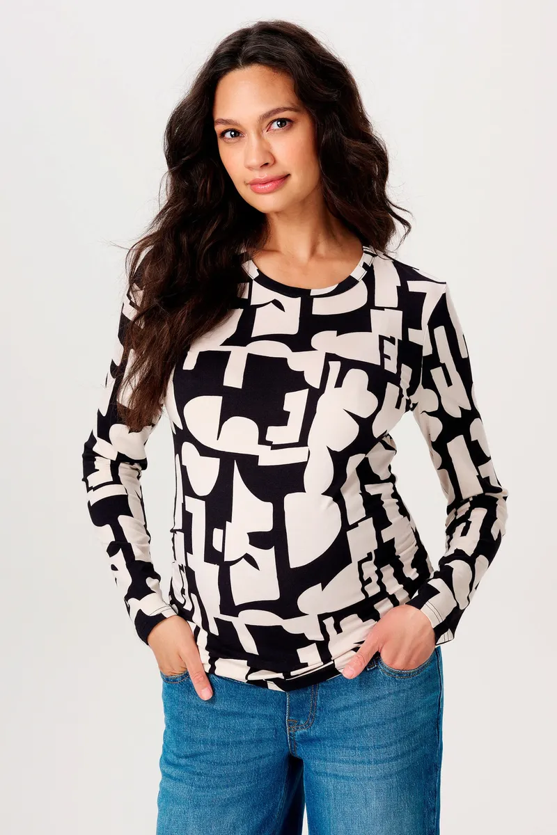 Noppies Maternity Langarmshirt Eura, Schwarz, – Produktbild 2 von 3