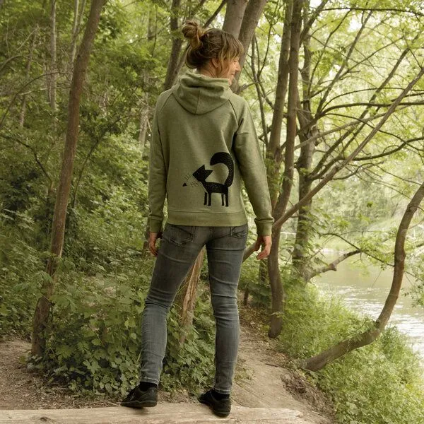 Cmig Cmig Damen Hoodie Franzi Fuchs in mid heather khaki – Produktbild 4 von 4