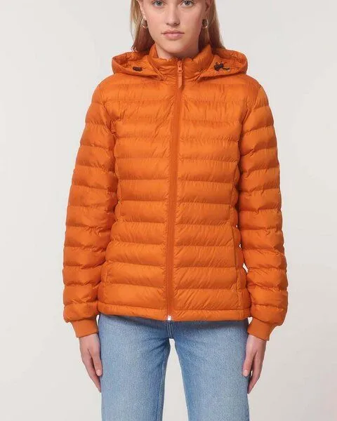 YTWOO YTWOO Leichte sportliche Jacke für Damen | Steppjacke | aus recyceltem PET, Orange, – Produktbild 3 von 4