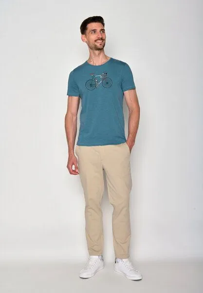 GreenBomb GREENBOMB Bike Enzo Spice - Sportliches T-Shirt aus Bio-Baumwolle / hochwertiger Print / GOTS / Fair & Vegan, Blau (), – Produktbild 2 von 4