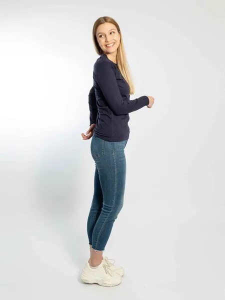 KAYA&KATO KAYA&KATO Longsleeve LAGOS, Blau, – Produktbild 3 von 4