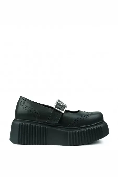 Altercore Altercore Damen vegan Plateauschuhe Anabelle Schwarz, Schwarz, – Produktbild 2 von 2
