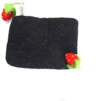 short'n'pietz short'n'pietz handgefilztes Portemonnaie mit Reißverschluss, Schwarz, – Produktbild 1 von 2