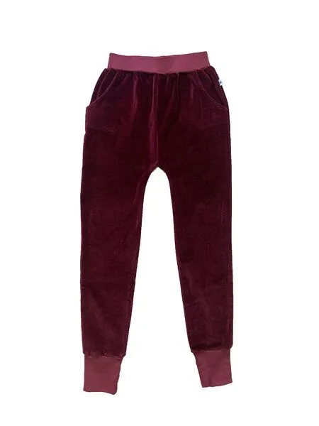 Leela Cotton Kinder Nickyhose Bio-Baumwolle Schlafhose Unisex A1000 Leela Cotton, Bordoaux, – Produktbild 2 von 2