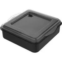 REuse REuse Menübox take away Verpackung-Essensbehälter to go Lunchbox Dose 2l, Schlichtes schwarz, – Produktbild 1 von 1