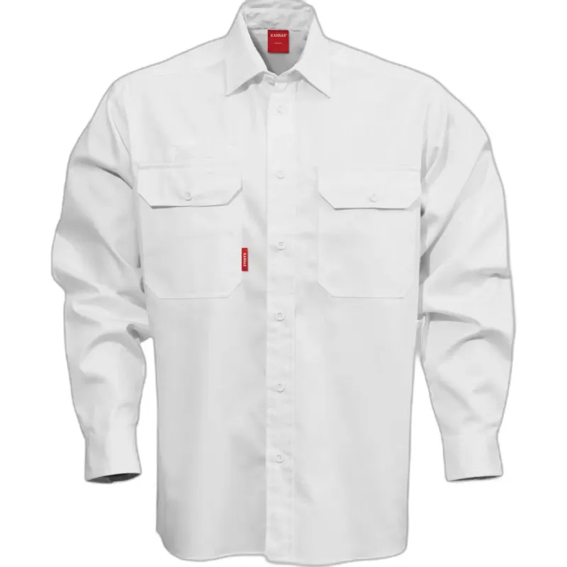 Fristads Langarmshirt aus Baumwolle Fristads 7386 BKS, Blanc, – Produktbild 1 von 2