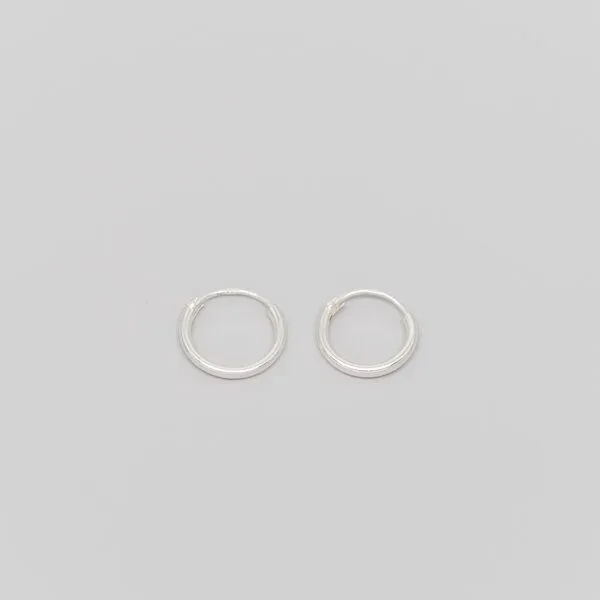 fejn jewelry fejn jewelry Creole 'simple hoop', Silber, – Produktbild 1 von 4