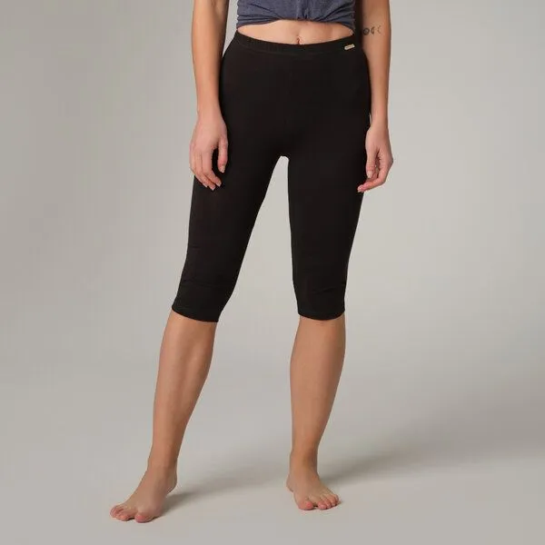 comazo|earth comazo|earth Fairtrade Basic Caprihose | GOTS zertifiziert, Schwarz, – Produktbild 1 von 4