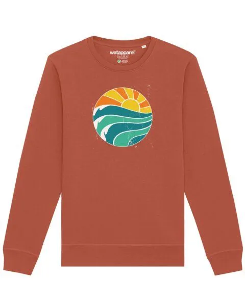 watapparel watapparel Sweatshirt Unisex Summer Sun, Heritage brown, – Produktbild 1 von 4