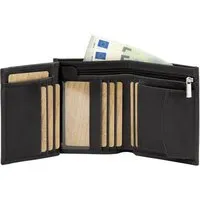 Simaru Simaru Echtleder Geldbeutel für Herren,Portemonnaie mit RFID-Schutz, Schwarz, – Produktbild 1 von 1