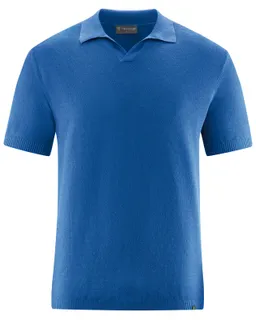 HempAge Hempage Herren vegan Polohemd Elegant In Königsblau – Produktbild 1 von 1