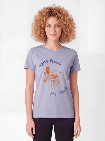 watapparel watapparel T-Shirt Frauen Zero plans all peace, Lavender, – Produktbild 2 von 2