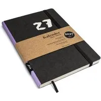 tyyp tyyp Taschenkalender 2027 schwarz – achtsam planen auf Recyclingpapier – A5, vegan & handgefertigt, Lila, – Produktbild 1 von 1