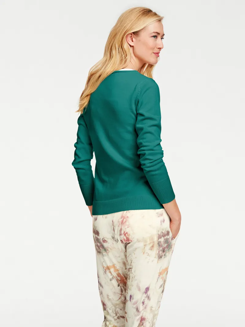 heine Feinstrickjacke smaragd, Smaragd, – Produktbild 1 von 2