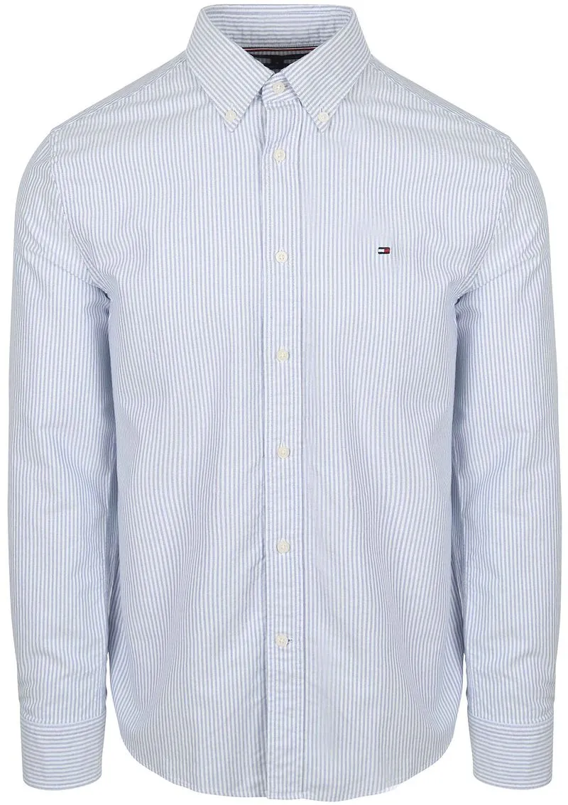 Tommy Hilfiger Tommy Hilfiger Oxford Hemd Streifen Hellblau - Größe M, Hellblau, – Produktbild 1 von 5