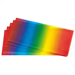 folia folia Laternenzuschnitte Transparentpapier Regenbogen 22x51cm 25 Bogen – Produktbild 1 von 1