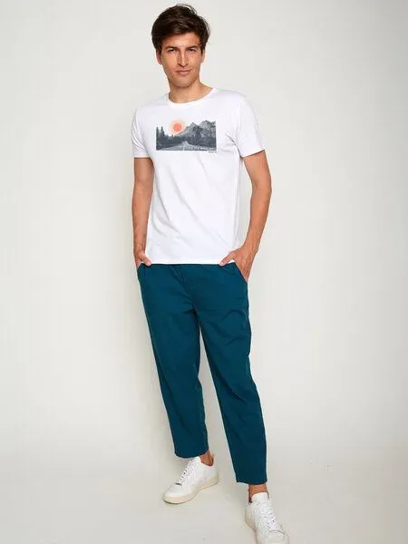 GreenBomb GREENBOMB Into Unknown Guide - Sportliches T-Shirt aus Bio-Baumwolle / hochwertiger Print / GOTS / Fair & Vegan, Weiß (weiß), – Produktbild 3 von 4